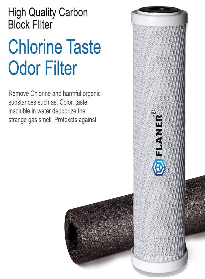 Flaner CTO GAC PP Spun Carbon Filter of 10 inch Set Sediment Water Filter Replacement Cartridge for Under Sink and Commercial RO Water Purifier (Pack of 3) - Image 3