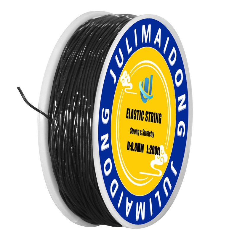 JULIMAIDONG 08mm Elastic Bracelet String Cord Crystal Stretch Bead Cord for Bracelets Jewelry Making Clear Stretchy Elastic String for Beading Transparent Thread 08MM200ft - Image 3