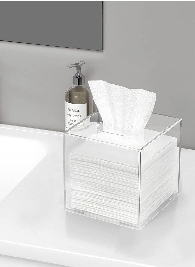 Acrylic Square Tissue Holder Dispenser Box Transparent Paper Clear Square Napkin for Home Office Restaurants Hotels Bathroom - pzsku/Z0BB51BA5031851B7428BZ/45/_/1689672336/987529a5-33f7-4d1e-a0f3-9b236a17b9fc