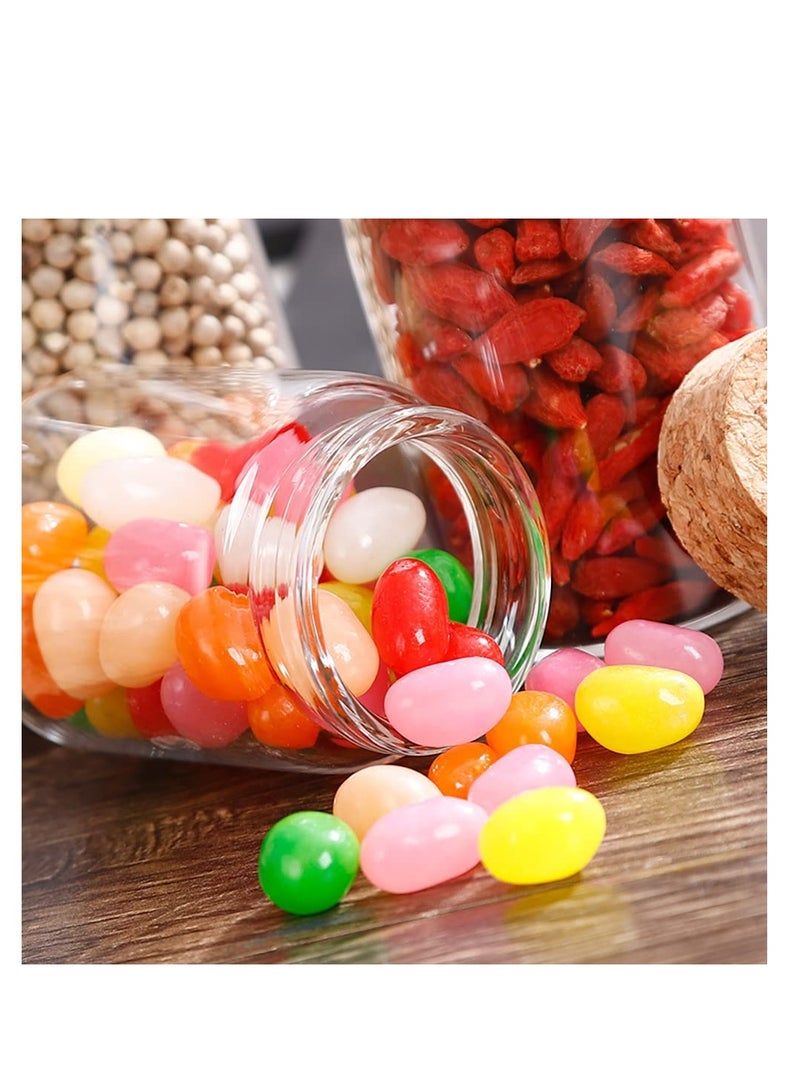 KASTWAVE 50ml Mini Glass Bottles, 6 Pack Mini Bottles Jars with Wood Cork Stoppers, Wish Bottles, Message Bottles for Wedding Favors, Baby Shower Favors, DIY Craft - Image 2