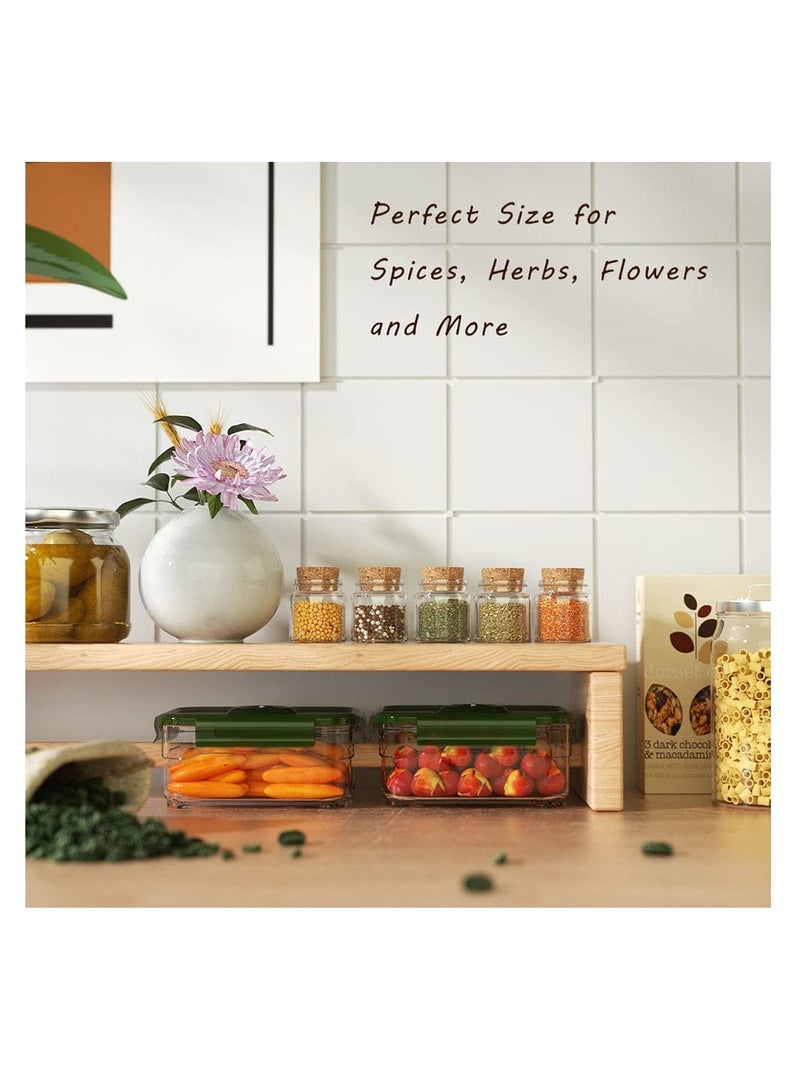 KASTWAVE 50ml Mini Glass Bottles, 6 Pack Mini Bottles Jars with Wood Cork Stoppers, Wish Bottles, Message Bottles for Wedding Favors, Baby Shower Favors, DIY Craft - Image 4