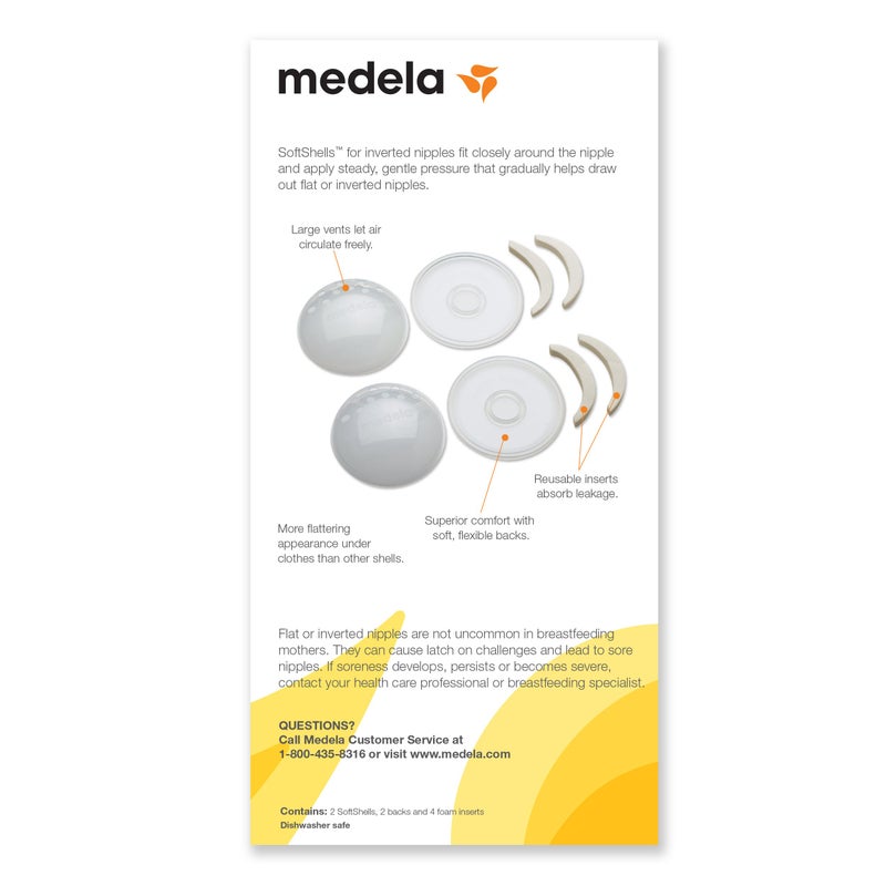 Medela SoftShells Breast Shells for Flat or Inverted Nipples, Discreet Breast Shells for Your Unique Body, Flexible and Easy to Wear, Made Without BPA - Image 4
