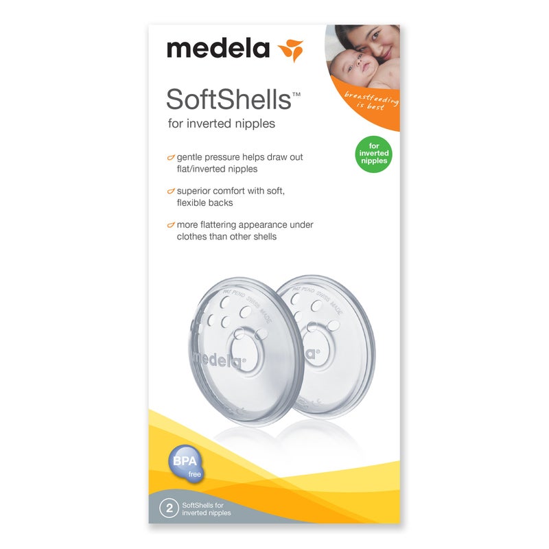 Medela SoftShells Breast Shells for Flat or Inverted Nipples, Discreet Breast Shells for Your Unique Body, Flexible and Easy to Wear, Made Without BPA - Image 3