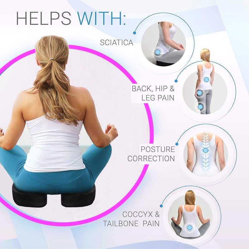 TLN Coccyx Cushion Coccyx Pillow Tailbone Cushion Orthopedic seat Cushion Memory Foam seat Cushion Chair Cushion for Lower Back Pain Donut Cushion Sofa Cushion Car seat Cushion AMZ7 - Image 3