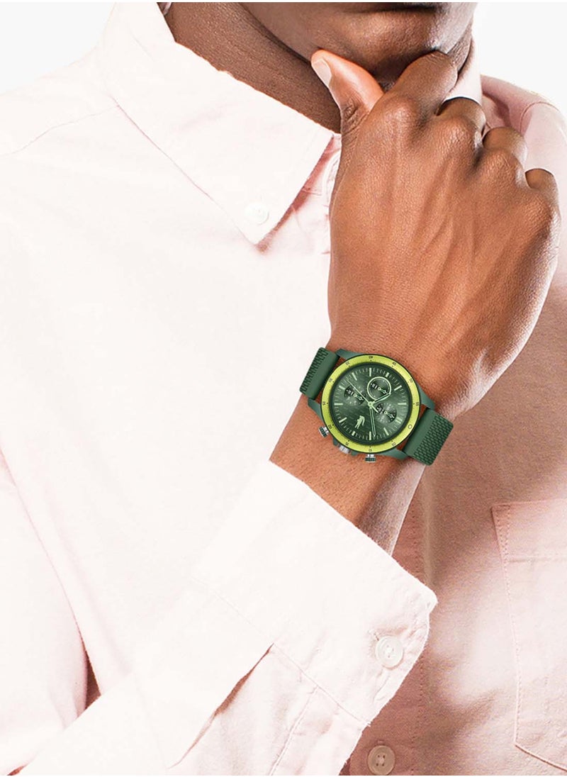 LACOSTE - Men's Chronograph Round Shape Silicone Wrist Watch 2011328 - 43 Mm - Image 1