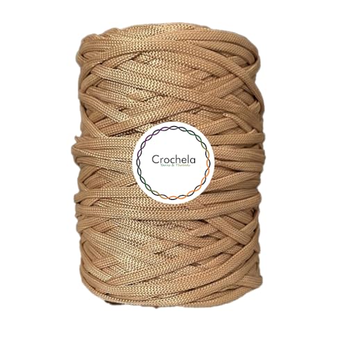 Crochela Polyester 4 MM Knitted Macrame Cord/Thread/Dori for Crochet, Knitting and Macrame (Weight : 250 Grams | Length : 100 Meters) (Light Brown) - Image 1