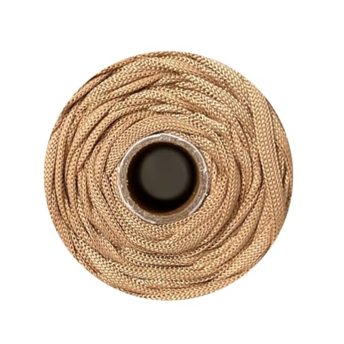 Crochela Polyester 4 MM Knitted Macrame Cord/Thread/Dori for Crochet, Knitting and Macrame (Weight : 250 Grams | Length : 100 Meters) (Light Brown) - Image 2
