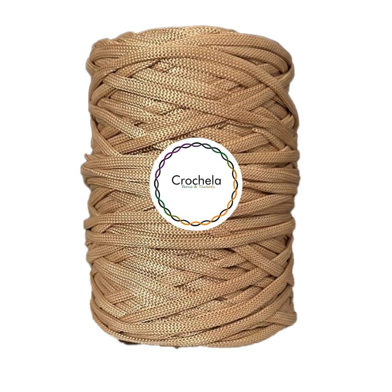 Crochela Polyester 4 MM Knitted Macrame Cord/Thread/Dori for Crochet, Knitting and Macrame (Weight : 250 Grams | Length : 100 Meters) (Light Brown) - Image 5