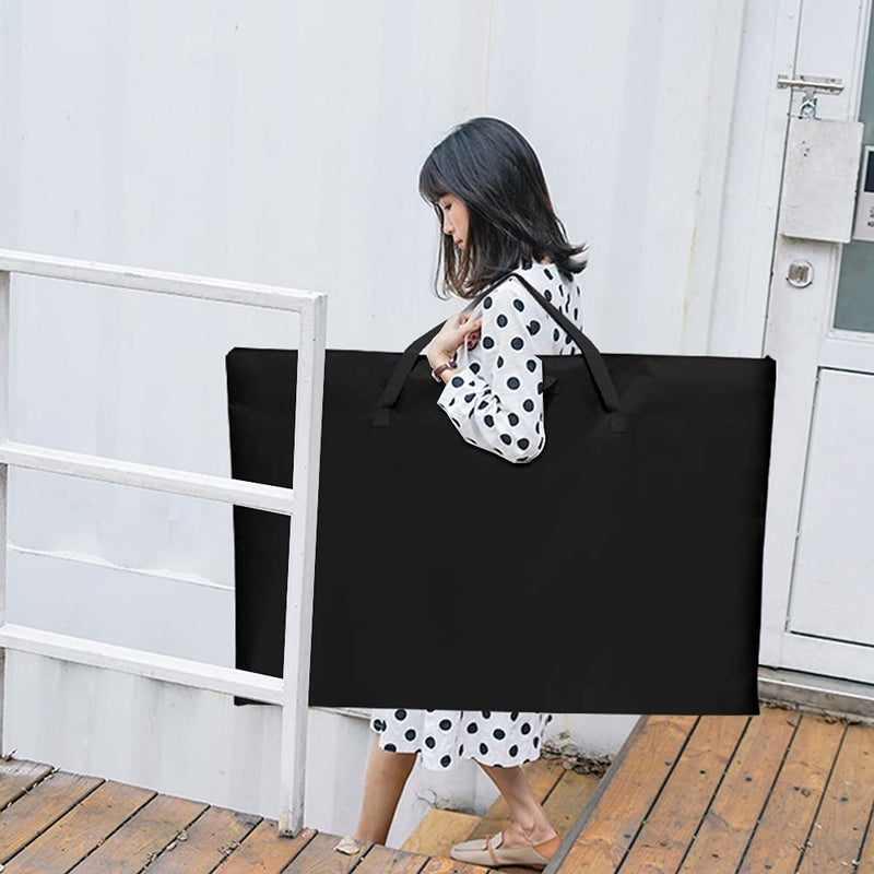 ZKOO ZKOO Large Size Art Portfolio Tote with Nylon Shoulder, Poster Board Storage Bag (24"*36"-Black)  - Image 2
