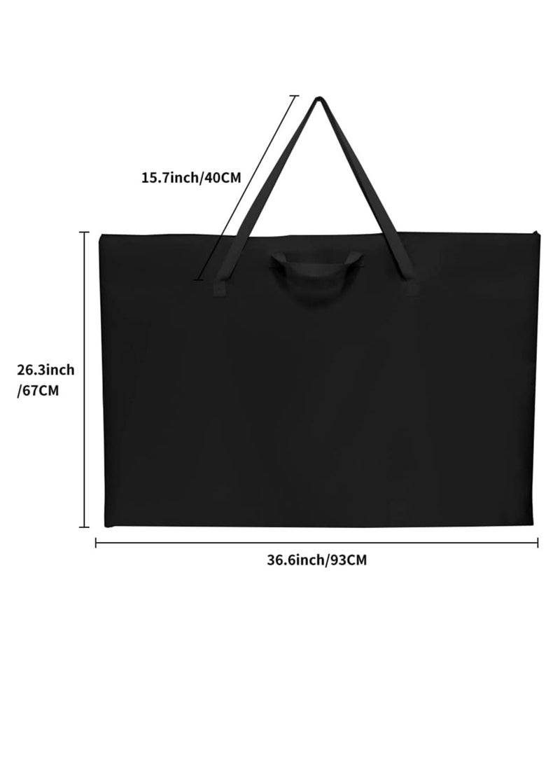 ZKOO ZKOO Large Size Art Portfolio Tote with Nylon Shoulder, Poster Board Storage Bag (24"*36"-Black)  - Image 2