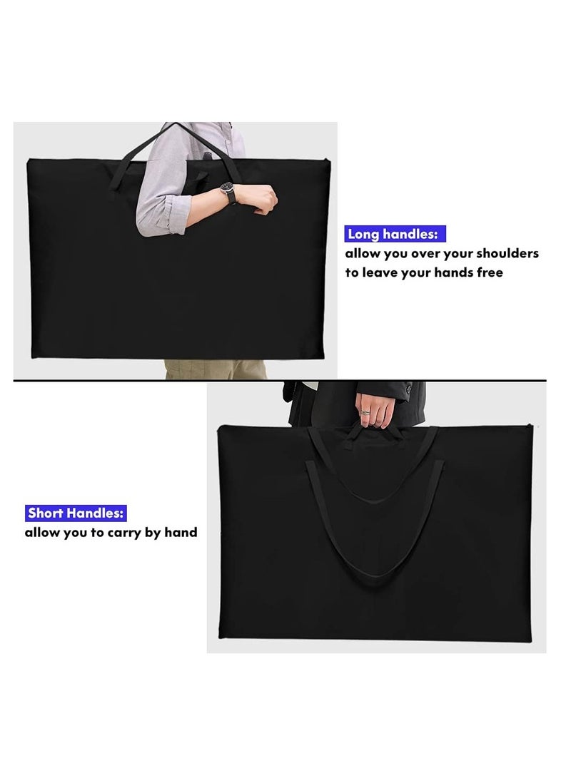 ZKOO ZKOO Large Size Art Portfolio Tote with Nylon Shoulder, Poster Board Storage Bag (24"*36"-Black)  - Image 5