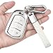 Sindeda for Cadillac Key Fob Cover with Keychain Soft Full Protection Key Shell Key Case Compatible with 20152019 Escalade CTS SRX XT5 ATS STS and CT6 Smart Key White 6 Buttons - Image 2