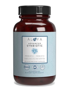 Alaya Naturals Advanced Synbiotic Probiotic + Prebiotic 14 Billion Cfu Delayed Release Probiotic Supplement With Prebiotics From Sunfiber® And Lglutamine For Gut Lining Integrity 60 Capsules  - Image 2