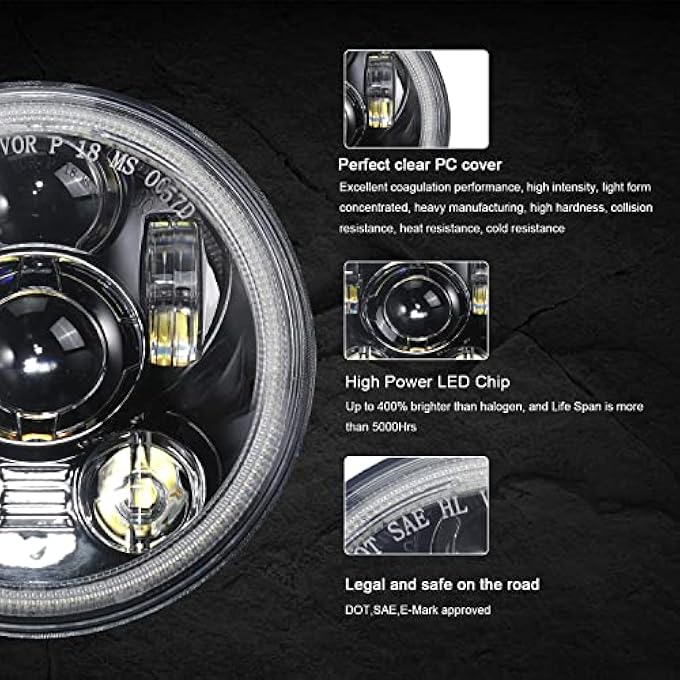 SUNPIE 7 Led Headlights 534 Halo 575 - Image 4