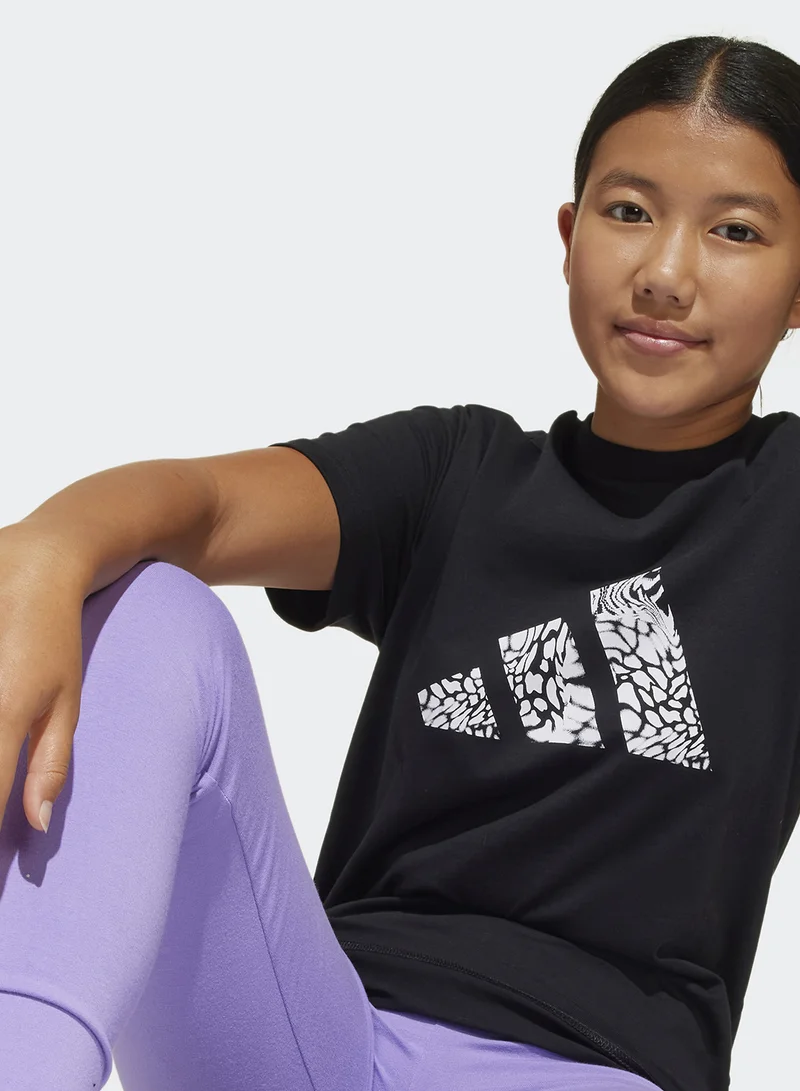 Adidas Youth Animal-Print Graphic T-Shirt