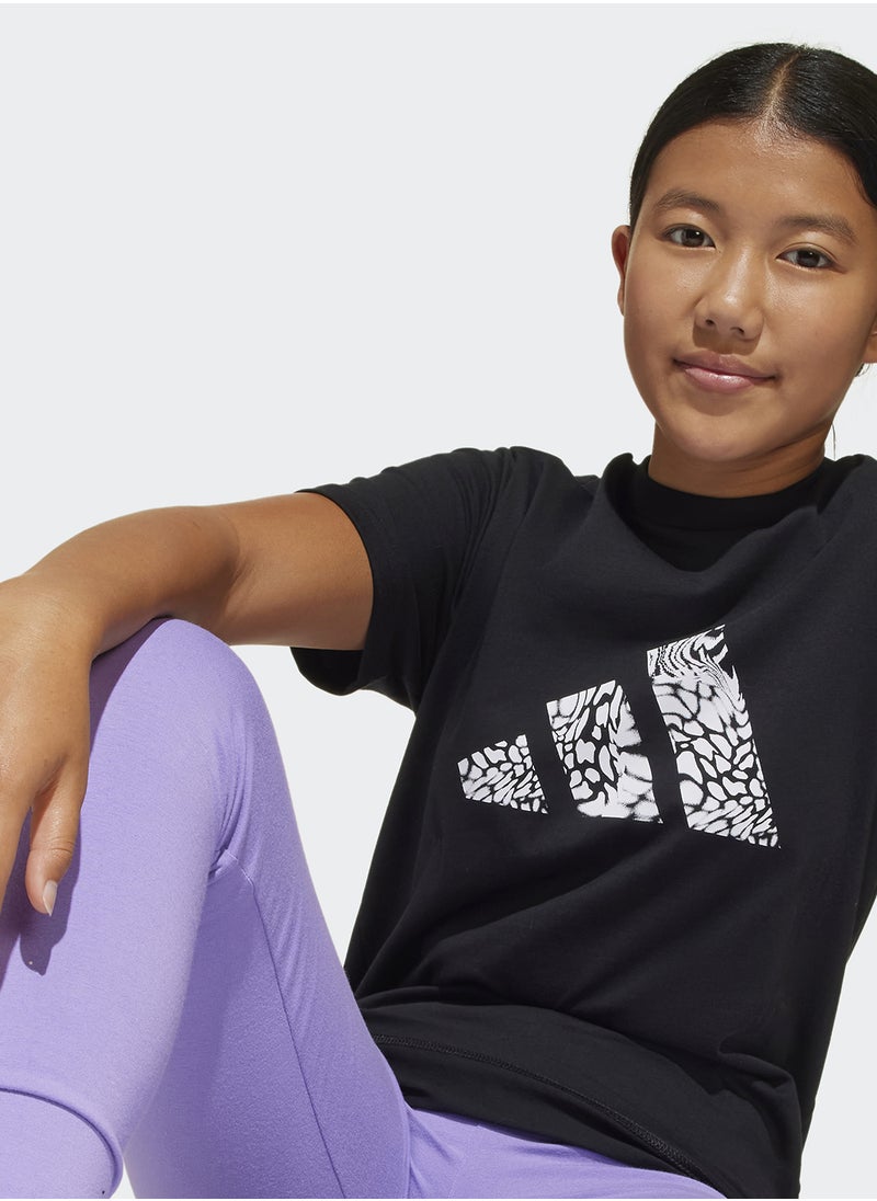 Adidas - Youth Animal-Print Graphic T-Shirt - Image 1