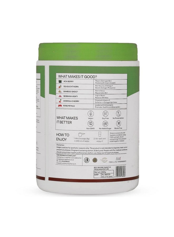 OZiva Plant Based Collagen Builder for Glowing & Youthful Skin | Collagen Powder for Women & Men | With Biotin, Silica & Vitamin C (Collagen Berry Orange + Biotin Xtra) - Image 4