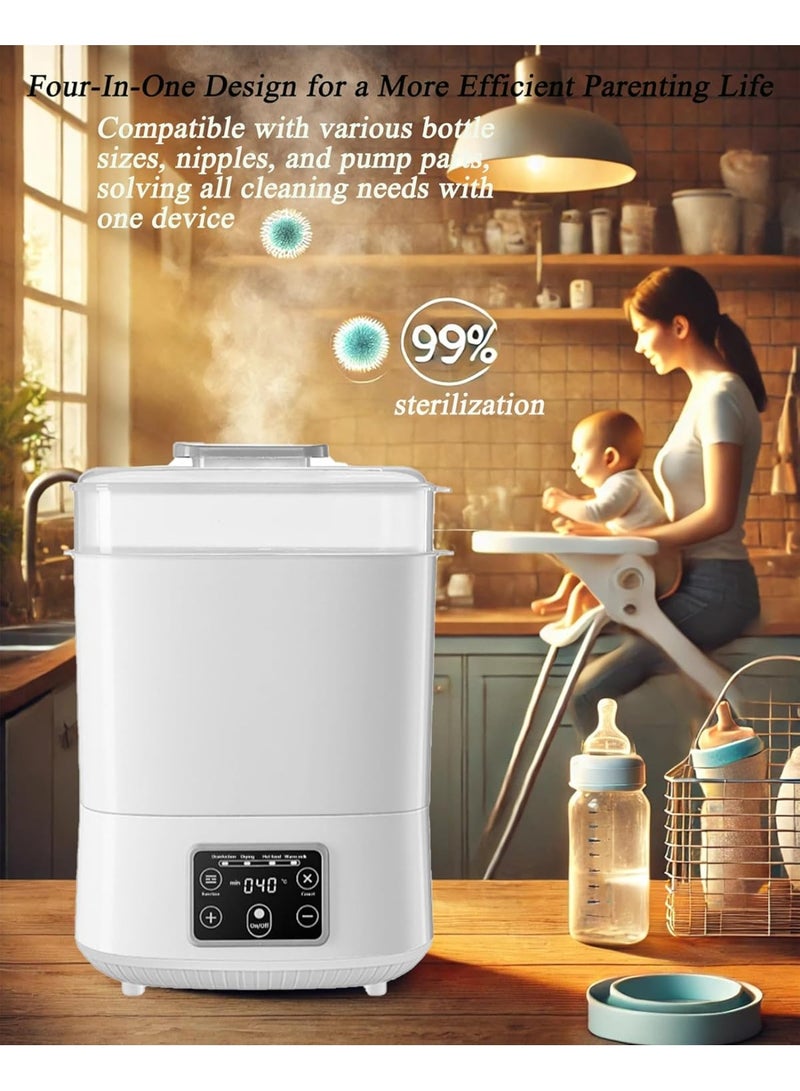 Baby Bottle Sterilizer, Electric Steam Bottle Sterilizer and Dryer, 5 in 1 Baby Milk Warmer Bottle/Sterilizer Universal Fit for All Baby Items Accessories - Image 2