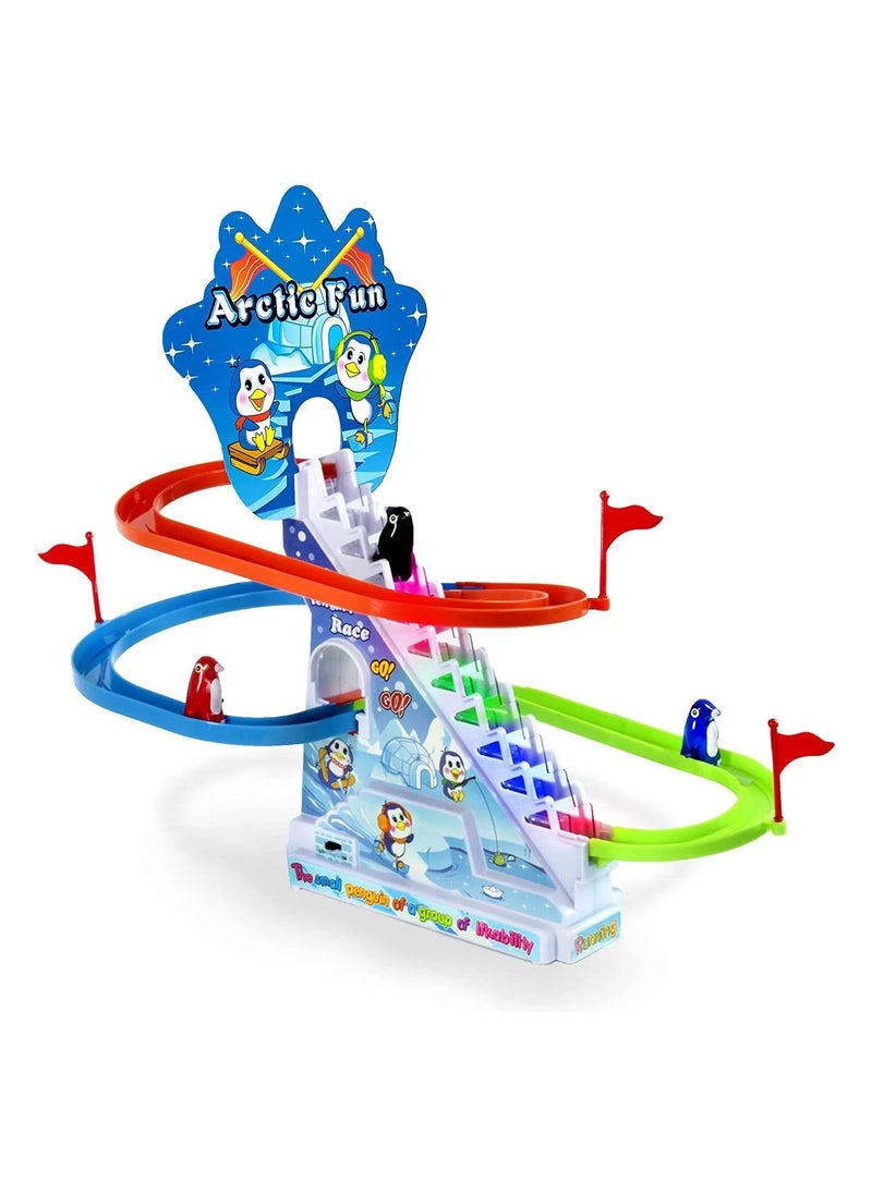 Rally Battery Operated Penguin Race Track With Lights And Sound  - Image 1