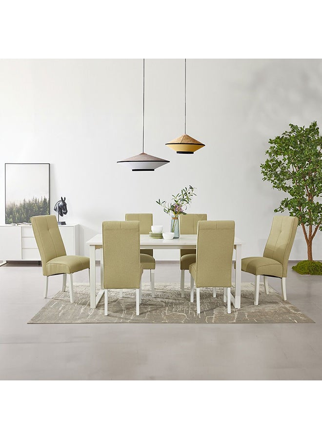 DANUBE HOME Kensley Dining Chair Set Of 2 Pu Strong And Sturdy Kitchen Dining Chairs 2 Piece Single Seater Modern Design Furniture For Dining Room Kitchen L 48x65x104 cm Pista Green  - Image 5
