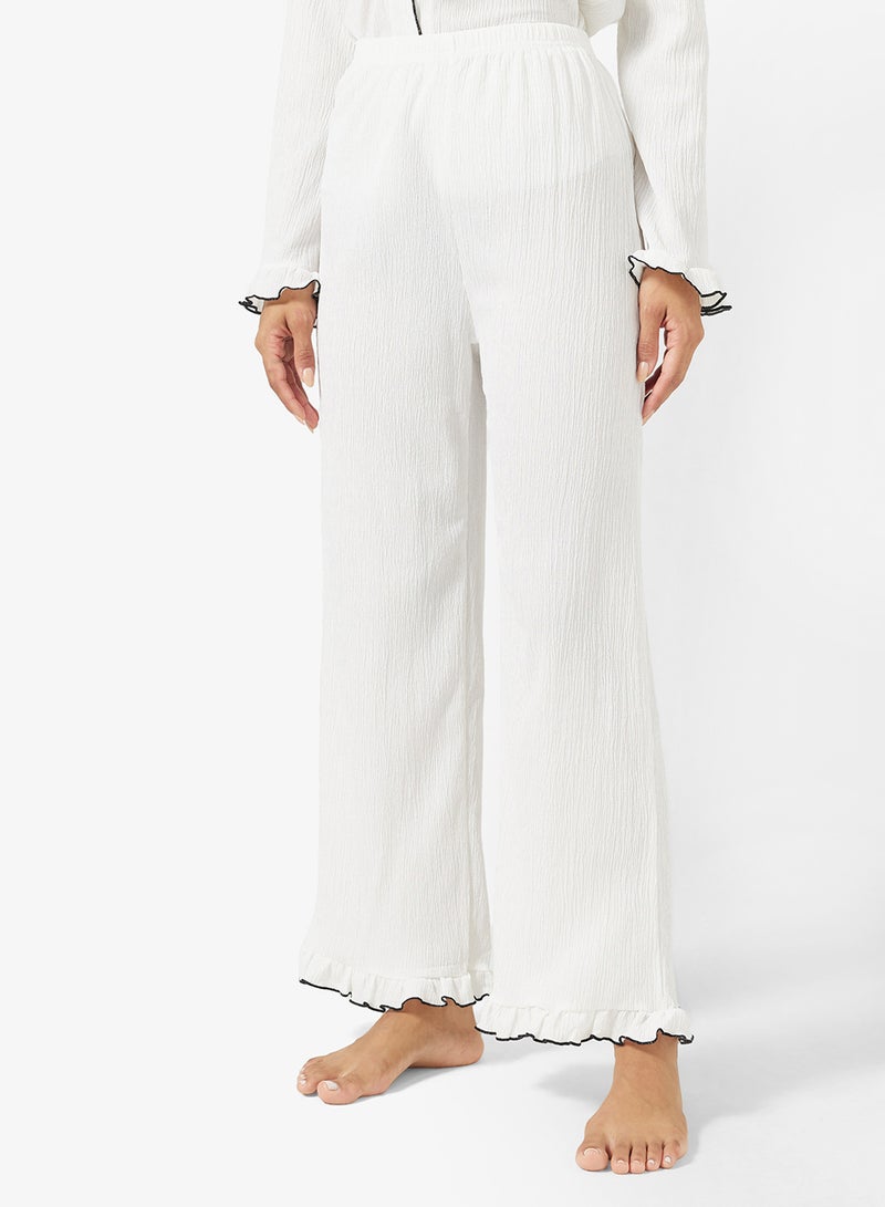 Ginger Bow Tie Up Lounge Top & Pyjama Set - Image 4