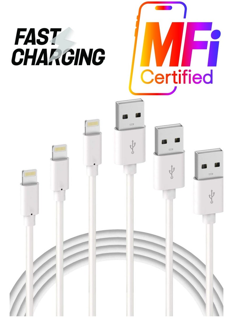 Raxoom iPhone Charger Cable - Apple MFi Certified 3Pack 1M iPhone Charging Cable for iPhone SE 2020 11 Xs Max XR X 8 Plus 7 Plus 6 Plus 5s SE iPad Pro and More - Image 1