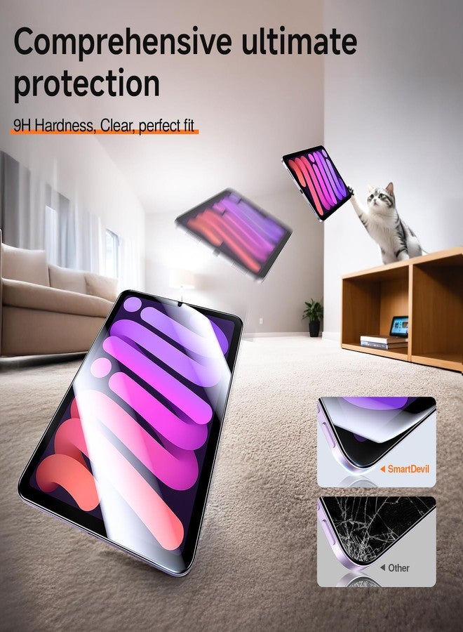 SmartDevil 2 Pack Screen Protector for iPad Mini 6/Mini 7 8.3 Inch 2021/2024 with Easy Installation SmartPull Box, 9H Clear Tempered Glass Film, Anti-Shatter, Bubble Free,Dust-Free - Image 5
