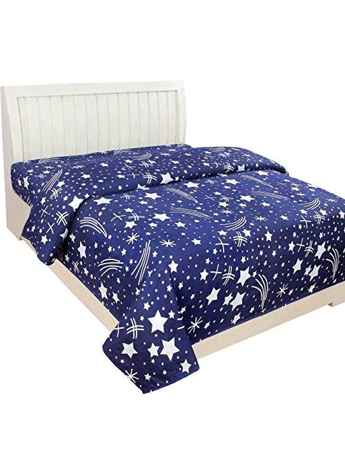 KIHOME KIHOME Microfibre 144 TC Bedsheet Single 60 inch x 90 inch or 153 cm x 225 cm Blue  - Image 1