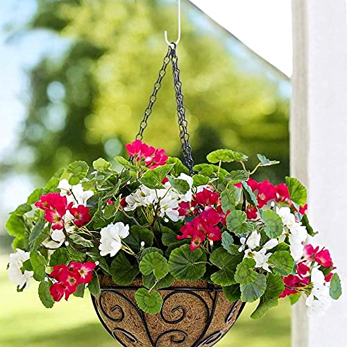 HiGift 12 Pack Vinyl Fence Hooks, 2 x 6 inch Patio Hangers Powder Coated Steel Fence Hangers for Hanging Plants, Planters, Bird Feeders, Lights, Pool Tools (White) - Image 4