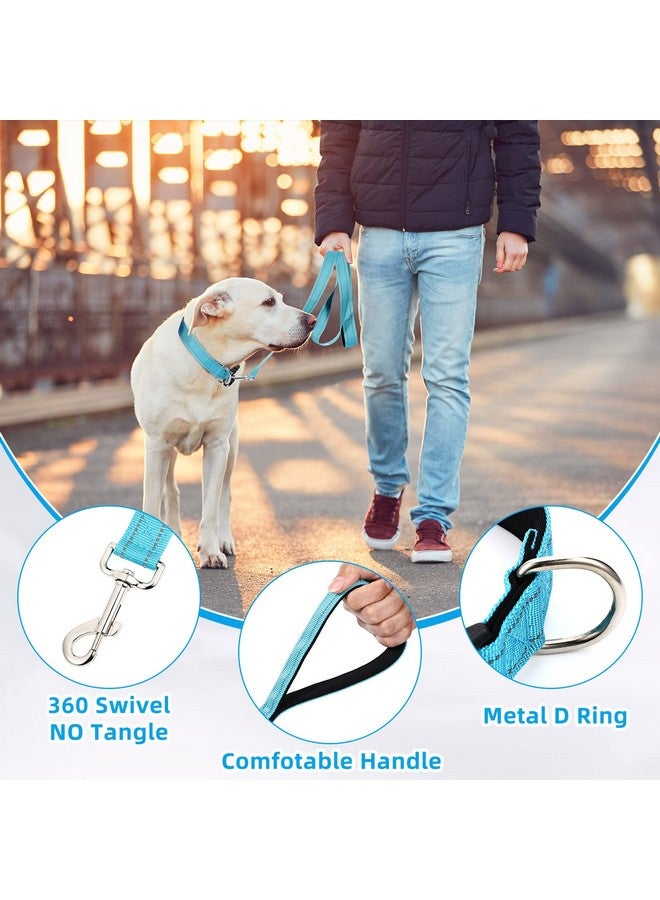 Sanwuta 6 Sets Reflective Dog Leash and Collar Set, Nylon Leashes Adjustable Dog Collar Heavy Duty Padded Handle Leash for Small Medium Large Dogs Walking Training(Lovely Color) - Image 5