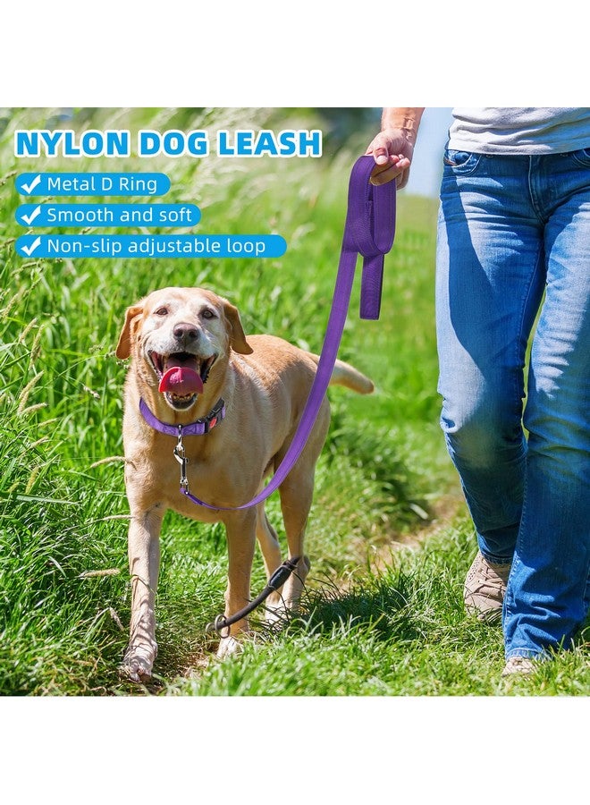 Sanwuta 6 Sets Reflective Dog Leash and Collar Set, Nylon Leashes Adjustable Dog Collar Heavy Duty Padded Handle Leash for Small Medium Large Dogs Walking Training(Lovely Color) - Image 4