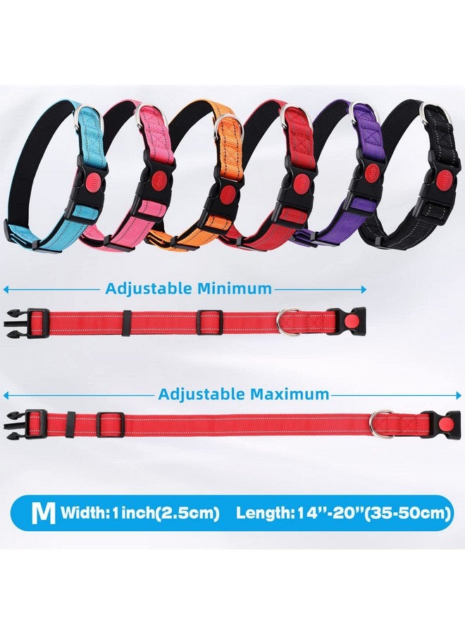 Sanwuta 6 Sets Reflective Dog Leash and Collar Set, Nylon Leashes Adjustable Dog Collar Heavy Duty Padded Handle Leash for Small Medium Large Dogs Walking Training(Lovely Color) - Image 3