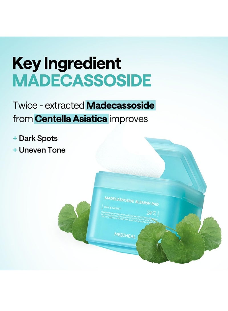 MEDIHEAL Madecassoside Toner Pads - with Centella Asiatica to Treat Blemishes and Improve Uneven Skin Tone - Vegan Gauze Fabric - Image 3