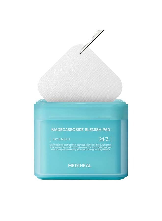 MEDIHEAL Madecassoside Toner Pads - with Centella Asiatica to Treat Blemishes and Improve Uneven Skin Tone - Vegan Gauze Fabric - Image 1