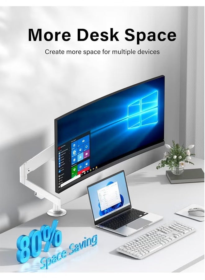 Monitor Desk Mount Single Arm Stand, Full Motion Monitor Arm (Holds up to 2-9kG) with Gas Spring for 13 to 32 Inch LCD LED Computer Monitor - Image 4