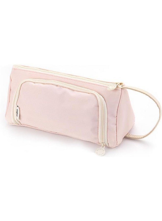 DROPOSALE Transparent Mesh Pen Pouch Keep Your Writing Essentials Organized and Visible Best for Student Exams Pack of 1 (Zoom Pink) - Image 1