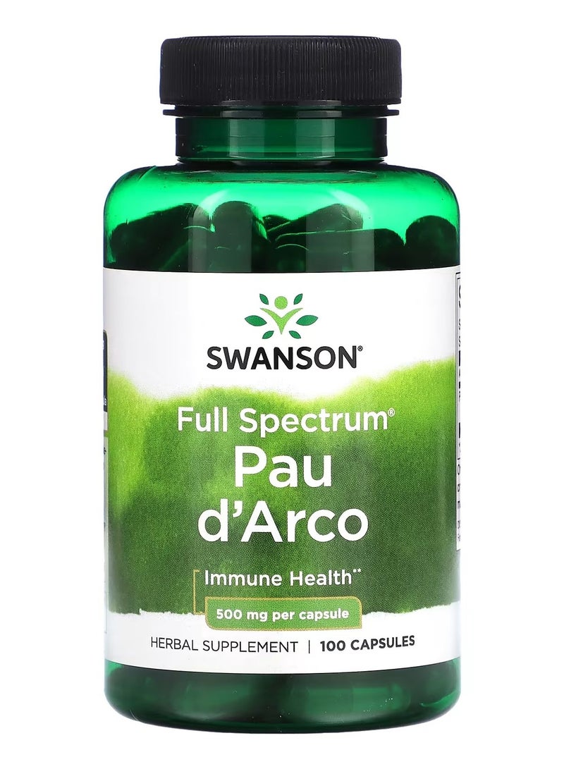 سوانسون Swanson, باو داركو كامل الطيف، 500 مجم، 100 كبسولة