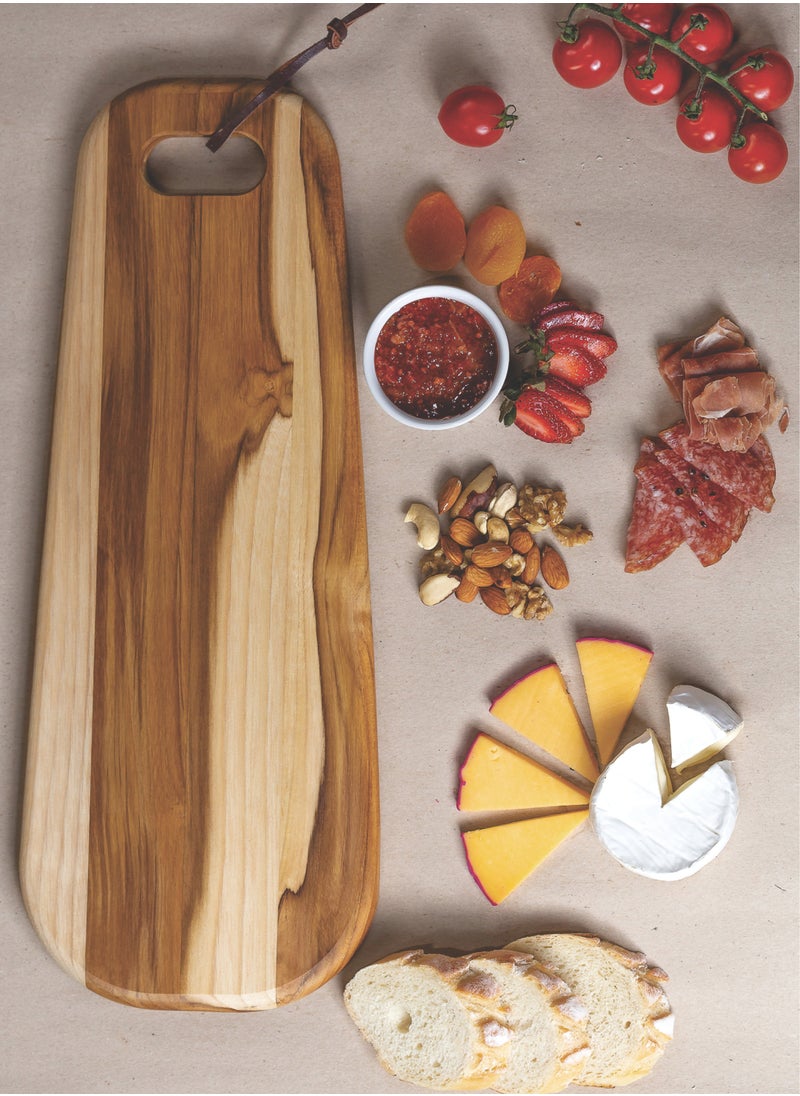 TRAMONTINA - Since 1911,Made in Brazil- Provence 48x19cm Teak Wood Antipasti Board with Mineral Oil Finish - Image 1