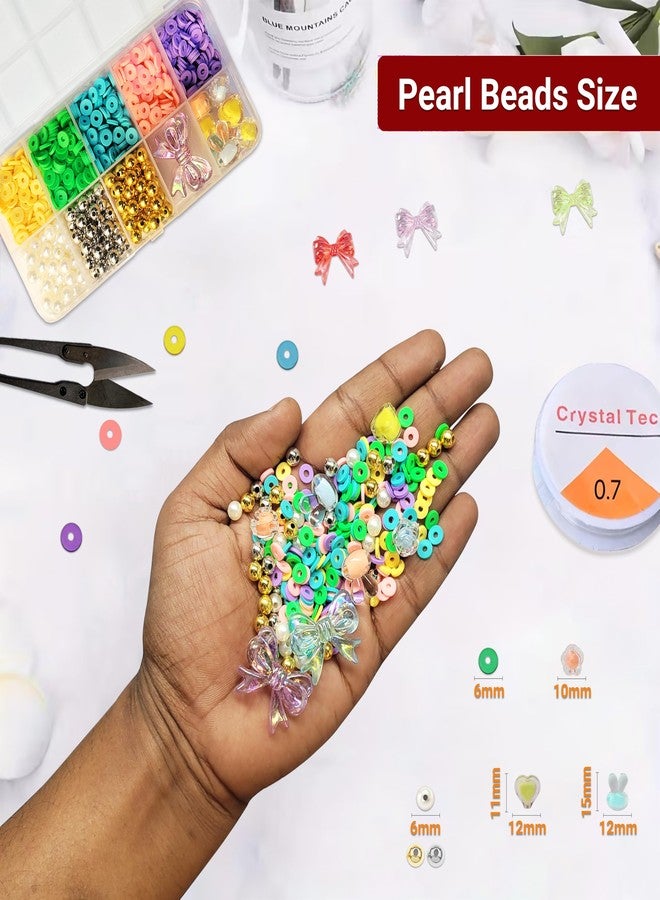 STEMTICS Bracelet Making Kit for Girls Age 5-8 Years Old with Polymer Clay Beads Charms and Manual | Stylish Jewellery Birthday Gift Set for Girl Kids 5, 6, 7, 8 Year Old - Image 4