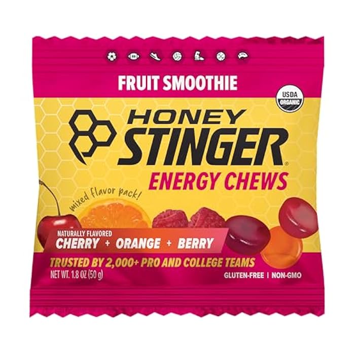 Honey Stinger, Chew Energy Fruit Smoothie Organic, 1.8 Ounce