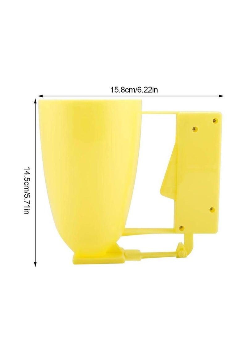 Batter Dispenser Hand Crank Hand-held Dispenser Cup Cake Special Baking Measuring Cup Yellow - Image 4