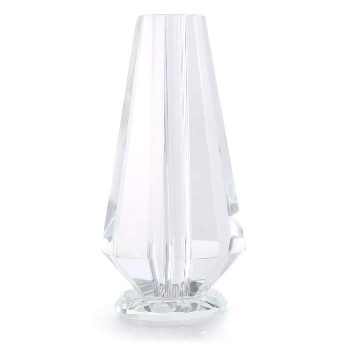 FLOWER VASE FOR LONG STEM ROSES FLOWERS CLEAR CRYSTAL VASE CRYSTAL GLASS FOR HOME DECOR WEDDING OR GIFT13CM HEIGHT