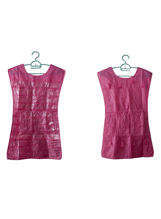 NIBEMINENT Hanging Jewellery Organizer Pink Medium