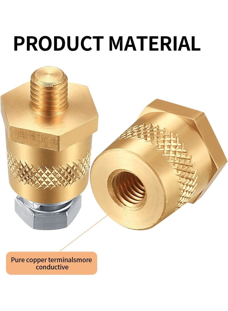 SOLARAE Battery Terminal Connectors Set, Side Post Battery Terminal Bolt Compatible with Other Accessories to Battery, for M8 Top Side Post Threaded Terminal Charging Post Extender Adaptor - Image 4