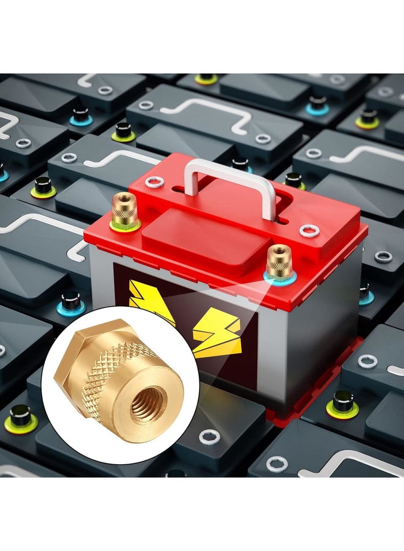 SOLARAE Battery Terminal Connectors Set, Side Post Battery Terminal Bolt Compatible with Other Accessories to Battery, for M8 Top Side Post Threaded Terminal Charging Post Extender Adaptor - Image 5