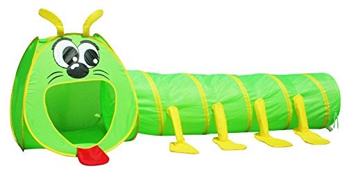 POCO DIVO Big Mouth Caterpillar Tent 2pc Popup Children Play Tunnel Kids Discovery Station by POCO DIVO - Image 1