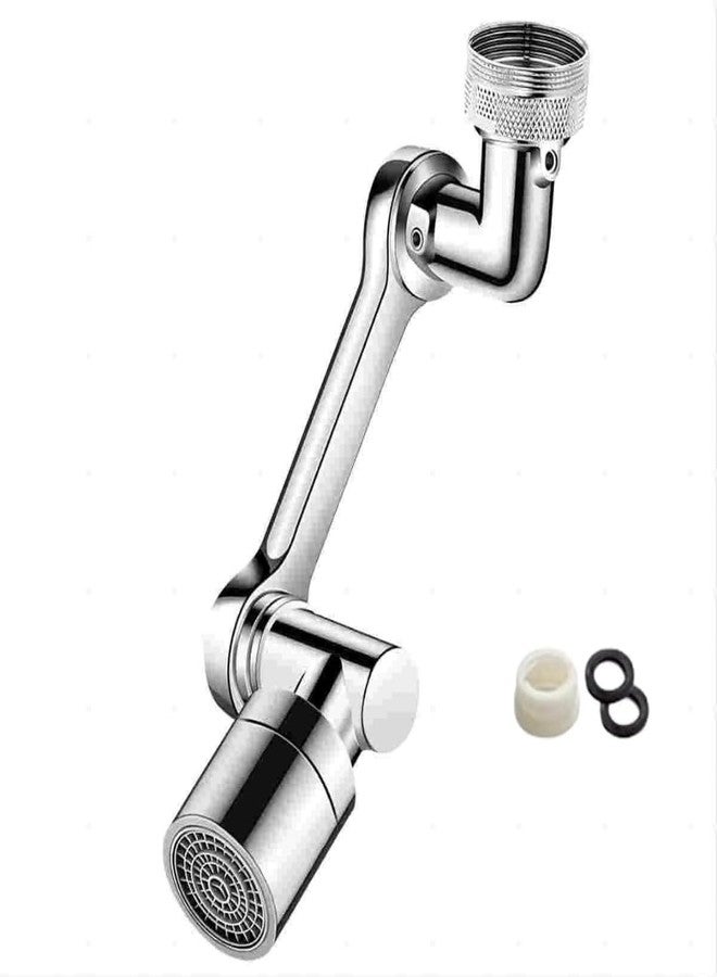 COSVIT Stainless Steel 1080° Two Gear Extension Faucet Aerator Universal Rotating,Swivel Splash Filter Faucet Dual Sprayer Bathroom Steel Sink Aerator Extender With Water Outlet Modes - Image 1