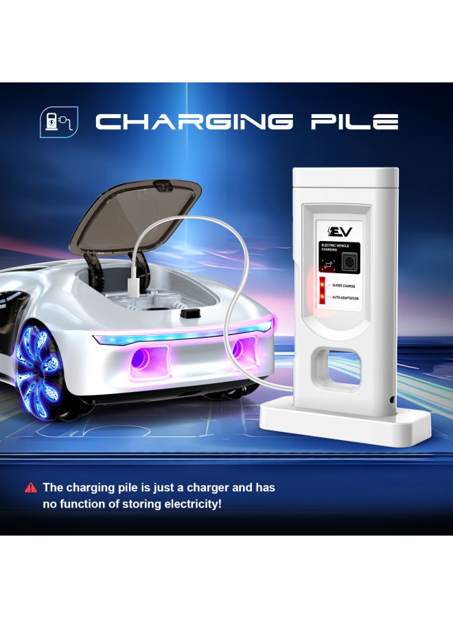 إسكدنيا مفهوم الطاقة سيارة التحكم عن بعد رذاذ الانجراف سيارة مع الموسيقى الخفيفة للأطفال لعبة الحث على الإيماءات - اللون: Cv-e600 أبيض جهاز تحكم عن بعد واحد - Image 3