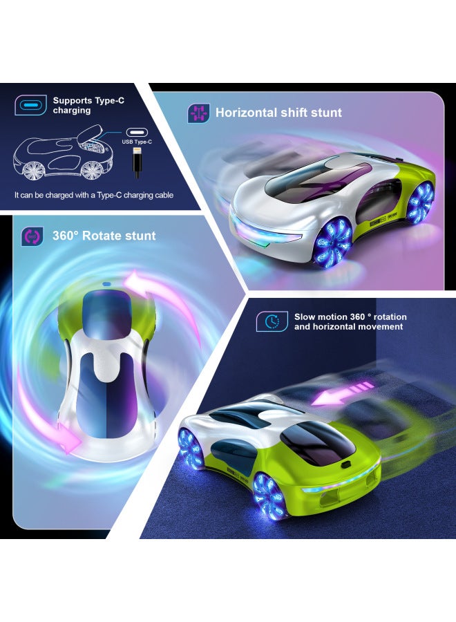إسكدنيا مفهوم الطاقة سيارة التحكم عن بعد رذاذ الانجراف سيارة مع الموسيقى الخفيفة للأطفال لعبة الحث على الإيماءات - اللون: Cv-e600 أبيض جهاز تحكم عن بعد واحد - Image 5