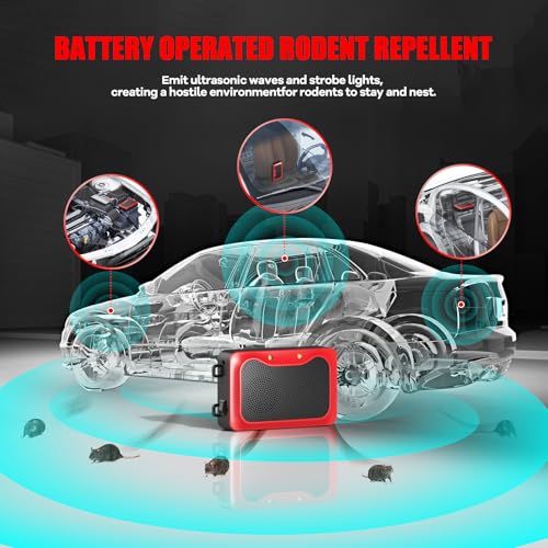 FYA Under Hood Rodent Car Repeller, 3 Power Supply Methods, Ultra Sonic Car Rat Electronic Repellent, Ultrasonic Mouse Repellent Rat Squirrel, Keep Animal Away from Car Engine Vehicle - Image 5